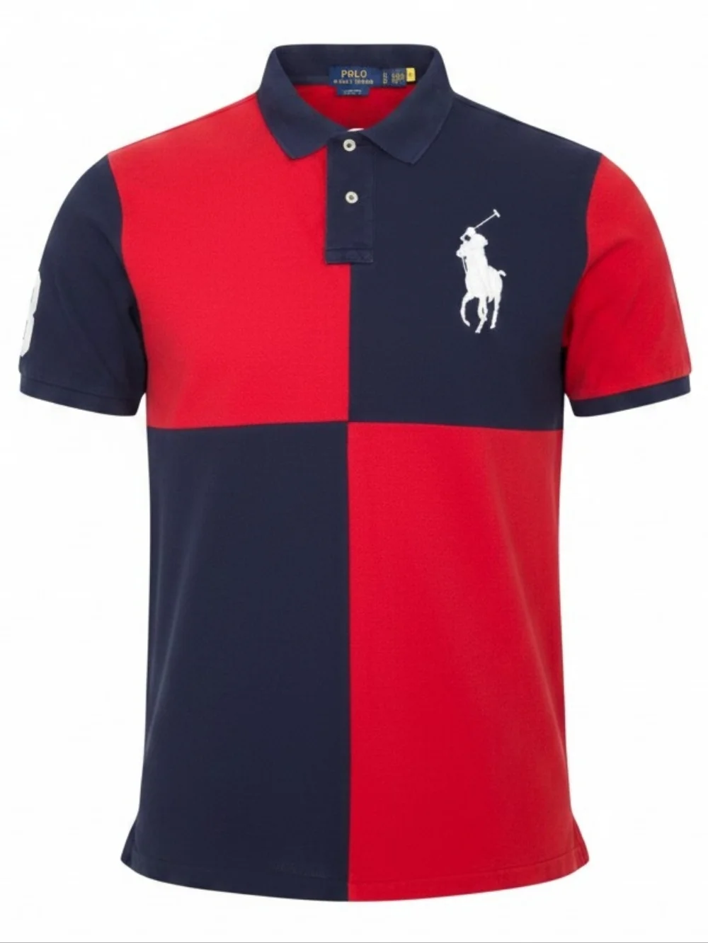 Polo Ralph Lauren Big Pony Color Block Polo Shirt Mens XL - Picture 1 of 5